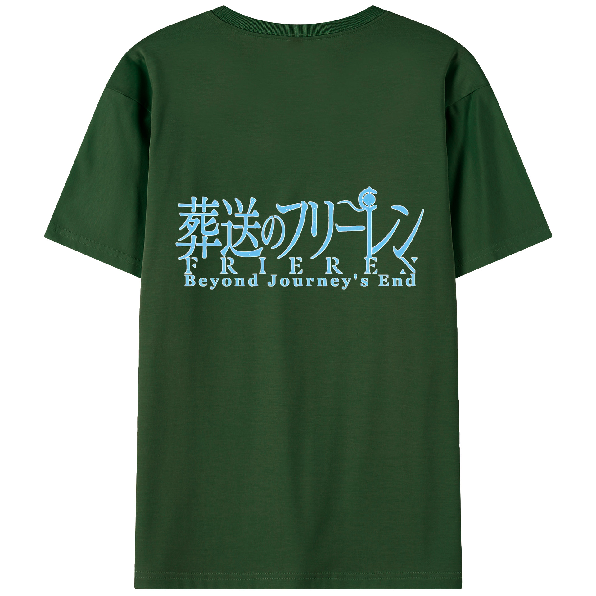 （画像用） 葬送のフリーレン Frieren 綿100％半袖Tシャツ（背面プリント）